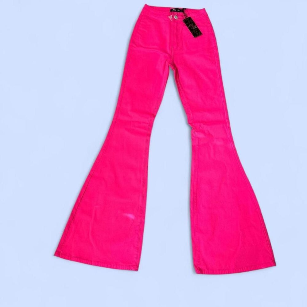 JC & JQ NWT Hot pink flare stretch jeans women's small